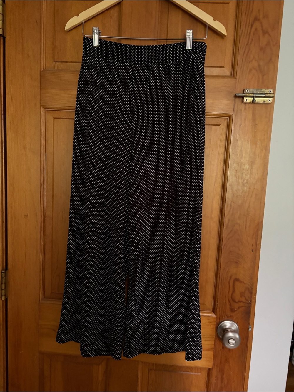 Black Polka Dot Wide Leg Pants size small